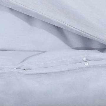  Duvet Cover Set Grey 220x240 cm Cotton