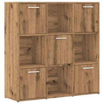  Bookshelf Artisan Oak 90x28x90 cm Engineered Wood