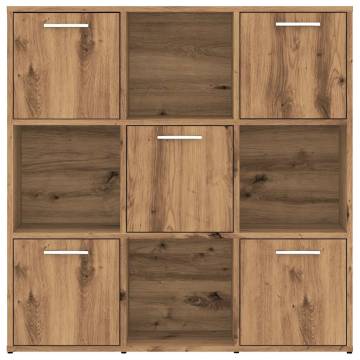  Bookshelf Artisan Oak 90x28x90 cm Engineered Wood