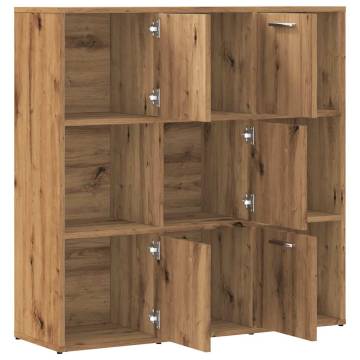  Bookshelf Artisan Oak 90x28x90 cm Engineered Wood