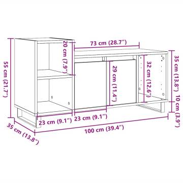  TV Cabinet Old Wood 100x35x55 cm Engineered Wood