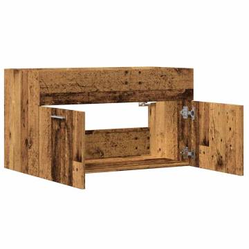  Bathroom Sink Cabinet Old Wood 80x38.5x46 cm Engineered Wood