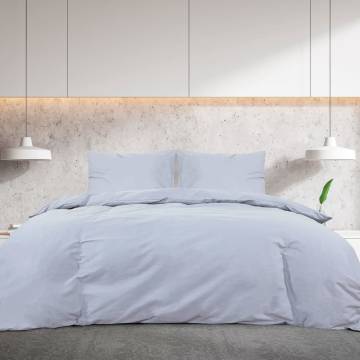  Duvet Cover Set Grey 155x220 cm Cotton