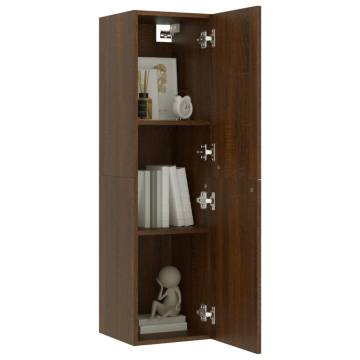 Wall-mounted TV Cabinets 2 pcs Brown Oak 30.5x30x110 cm