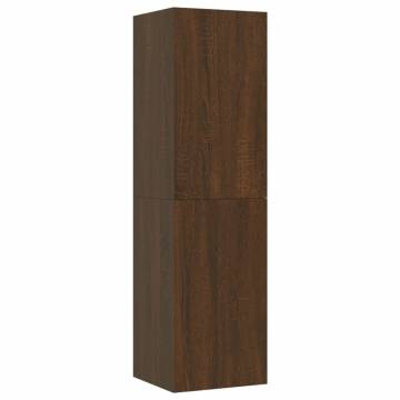 Wall-mounted TV Cabinets 2 pcs Brown Oak 30.5x30x110 cm