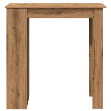  Bar Table with Shelf Artisan Oak 102x50x103.5 cm Engineered Wood