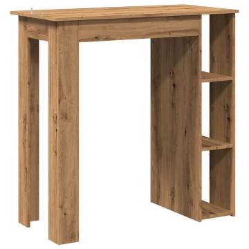  Bar Table with Shelf Artisan Oak 102x50x103.5 cm Engineered Wood