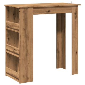  Bar Table with Storage Rack Artisan Oak 102x50x103.5 cm