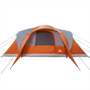  Family Tent Dome 6-Person Grey and Orange Waterproof