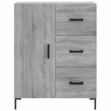  Highboard Grey Sonoma 69.5x34x180 cm Engineered Wood