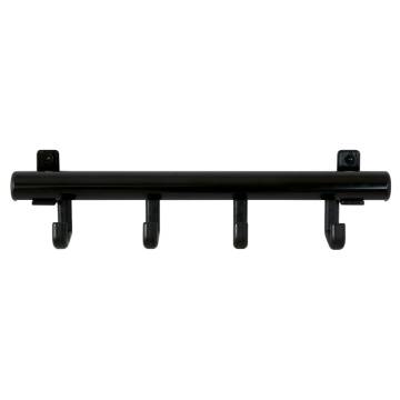 V-Part Coat Rack with 4 Hooks Techno 4 Black