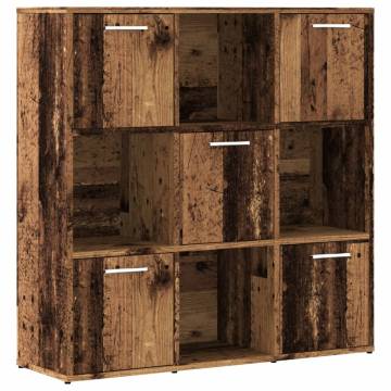  Bookshelf Old Wood 90x28x90 cm Engineered Wood