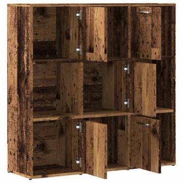  Bookshelf Old Wood 90x28x90 cm Engineered Wood