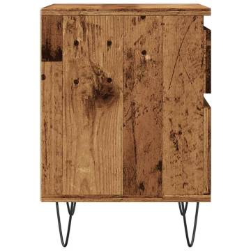  Bedside Cabinets 2 pcs Old Wood 40x35x50 cm Engineered Wood