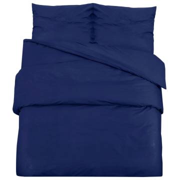  Duvet Cover Set Navy Blue 225x220 cm Cotton