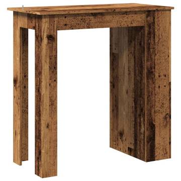  Bar Table with Storage Rack Old Wood 102x50x103.5 cm