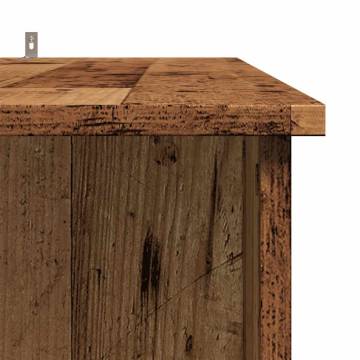  Bar Table with Shelf Old Wood 102x50x103.5 cm Engineered Wood