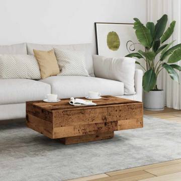  Coffee Table Old Wood 85x55x31 cm Engineered Wood