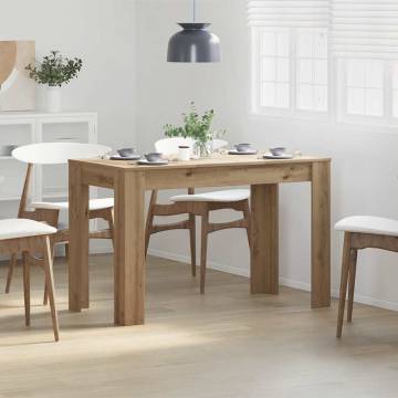  Dining Table Artisan Oak 120x60x76 cm Engineered Wood