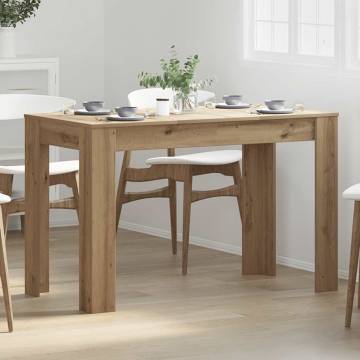  Dining Table Artisan Oak 120x60x76 cm Engineered Wood