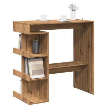  Bar Table with Storage Rack Artisan Oak 100x50x101.5 cm