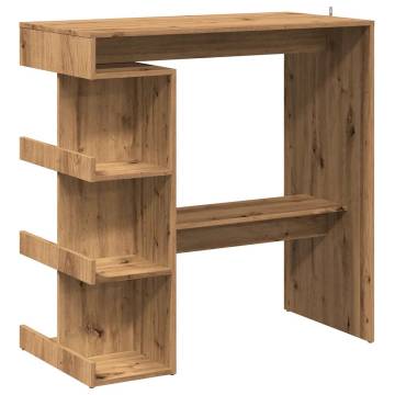  Bar Table with Storage Rack Artisan Oak 100x50x101.5 cm