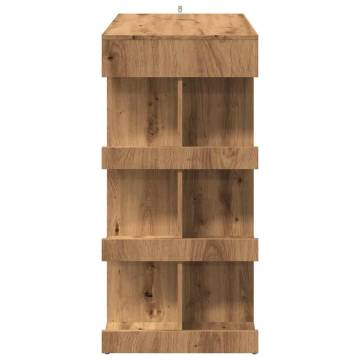  Bar Table with Storage Rack Artisan Oak 100x50x101.5 cm