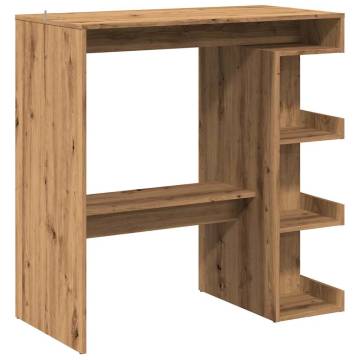  Bar Table with Storage Rack Artisan Oak 100x50x101.5 cm