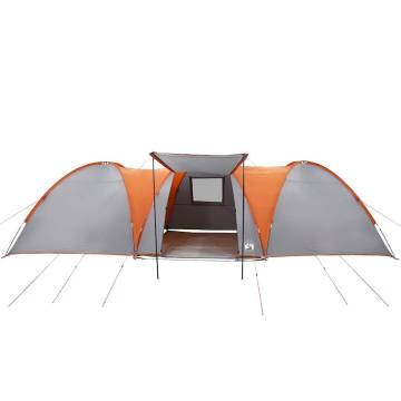  Family Tent Dome 8-Person Grey and Orange Waterproof