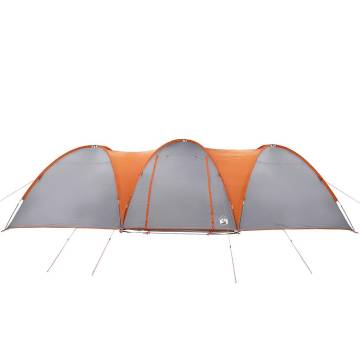  Family Tent Dome 8-Person Grey and Orange Waterproof