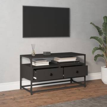  TV Cabinet Black 80x35x45 cm Engineered Wood