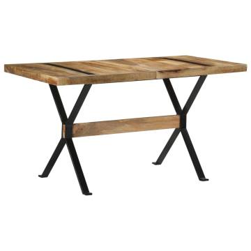  Dining Table 140x70x76 cm Rough Mango Wood