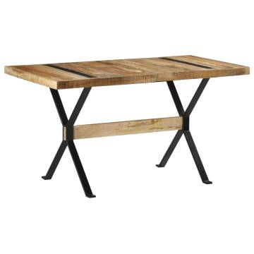  Dining Table 140x70x76 cm Rough Mango Wood