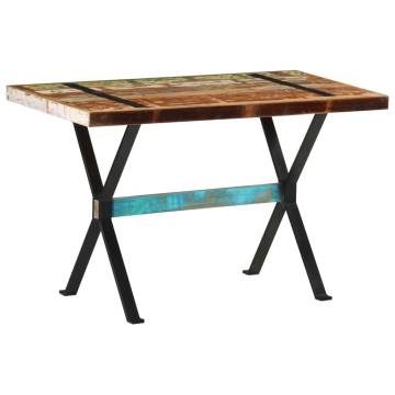  Dining Table 120x60x76 cm Solid Reclaimed Wood