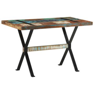  Dining Table 120x60x76 cm Solid Reclaimed Wood