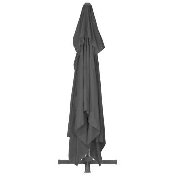  Cantilever Garden Parasol with Aluminium Pole 4x3 m Black