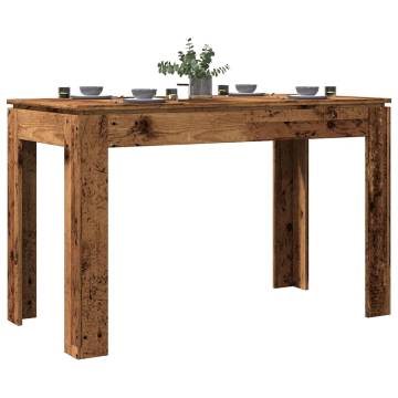  Dining Table Old Wood 120x60x76 cm Engineered Wood