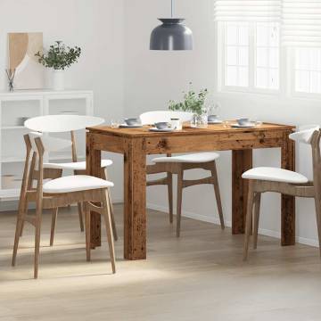  Dining Table Old Wood 120x60x76 cm Engineered Wood