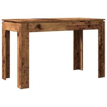  Dining Table Old Wood 120x60x76 cm Engineered Wood