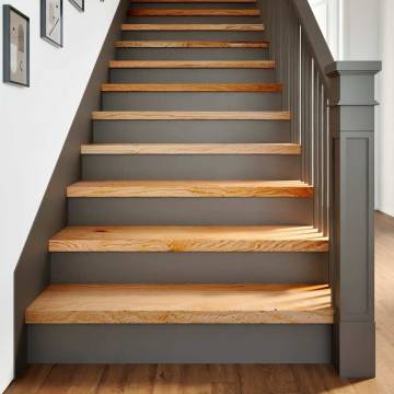  Stair Treads 8 pcs Light Brown 100x25x2 cm Solid Wood Oak