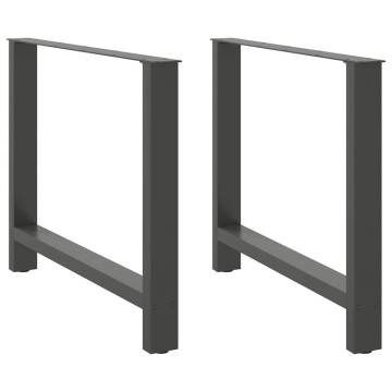  Coffee Table Legs Anthracite 2 pcs 90x(72-73) cm Steel