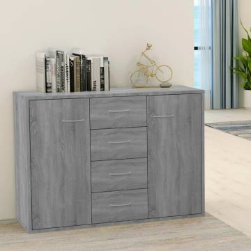 Sideboard Grey Sonoma 88x30x65 cm Engineered Wood