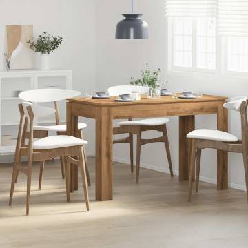  Dining Table Artisan Oak 120x60x76 cm Engineered Wood