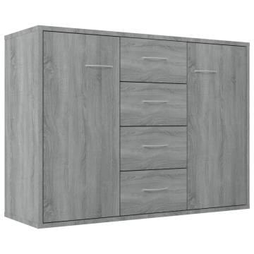 Sideboard Grey Sonoma 88x30x65 cm Engineered Wood