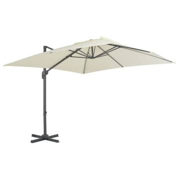  Cantilever Garden Parasol with Aluminium Pole 300x300 cm Sand