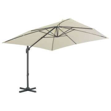  Cantilever Garden Parasol with Aluminium Pole 300x300 cm Sand