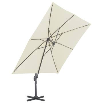  Cantilever Garden Parasol with Aluminium Pole 300x300 cm Sand