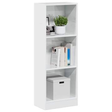  Bookcase High Gloss White 40x24x109 cm Engineered Wood