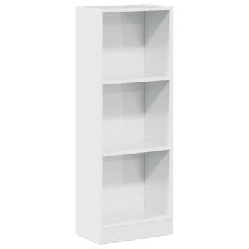  Bookcase High Gloss White 40x24x109 cm Engineered Wood