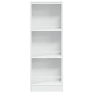  Bookcase High Gloss White 40x24x109 cm Engineered Wood